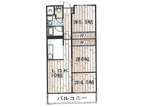 香川県高松市屋島西町(賃貸マンション3LDK・2階・62.87㎡)の写真 その2