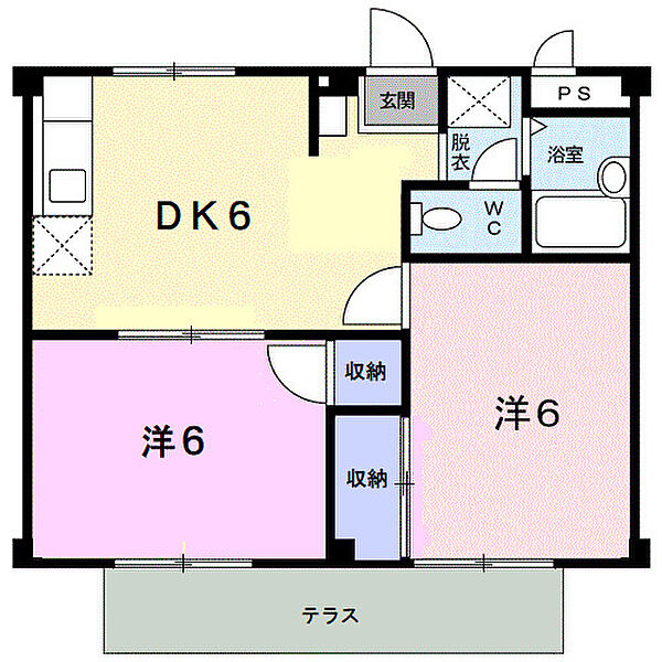 シティハイツ川地 102｜香川県高松市香西南町(賃貸アパート2DK・1階・39.73㎡)の写真 その2