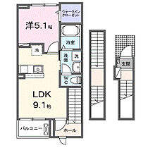 クラール元山駅前Ｂ 304 ｜ 香川県高松市元山町1067番地1（賃貸アパート1LDK・3階・42.20㎡） その2