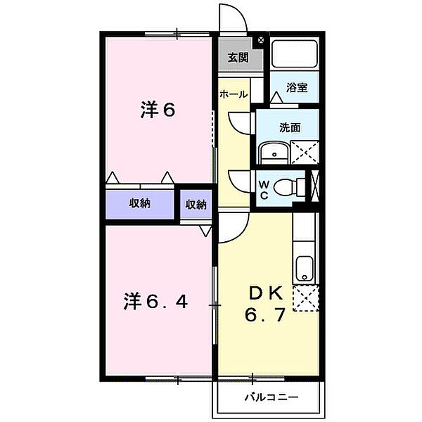 ニューエルディム大樹　Ａ 103｜香川県坂出市西大浜北4丁目(賃貸アパート2DK・1階・46.13㎡)の写真 その2