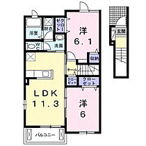 Ｐｏｒｔｅ　Ｒｅｇａｌｏ　III 203 ｜ 香川県高松市木太町2641番地4（賃貸アパート2LDK・2階・57.07㎡） その2