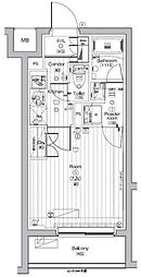 東急大井町線 北千束駅 徒歩1分の賃貸マンション 1階1Kの間取り