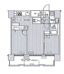 JR京浜東北・根岸線 大井町駅 徒歩11分の賃貸マンション 13階2LDKの間取り
