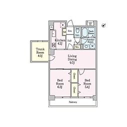 間取図画像 2SLDK