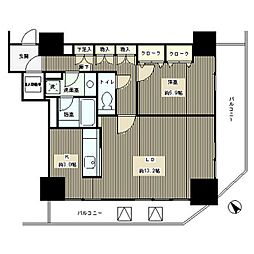 トレステージ目黒 1LDKの間取図画像