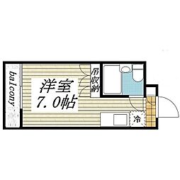 メゾン・ド・ルージュ ワンルームの間取図画像