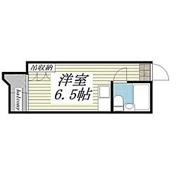 メゾン・ド・ルージュ ワンルームの間取図画像