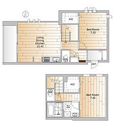 エルテルフレ 2LDKの間取図画像