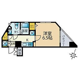 STAGEFIRST世田谷用賀 1Kの間取図画像