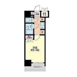 メインステージ大森東 1Kの間取図画像