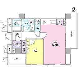 中目黒アリーナ 7階1LDKの間取り