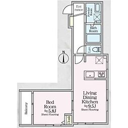 コリーナ　アルタ 3階1LDKの間取り