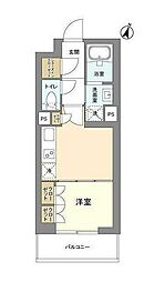 コスモグラシア学芸大学 1DKの間取図画像