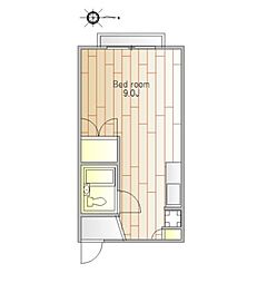 カーサ中町 ワンルームの間取図画像