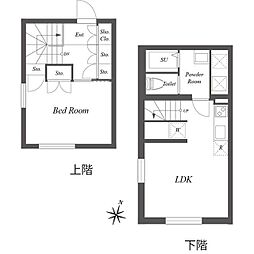 PASEOSANGENJAYA-WEST 1LDKの間取図画像