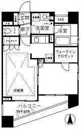 プライア渋谷 1LDKの間取図画像
