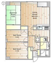 高雅・ホームズ学芸大 3LDKの間取図画像