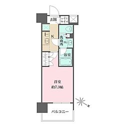 ザ・パークハビオ目黒 1Kの間取図画像
