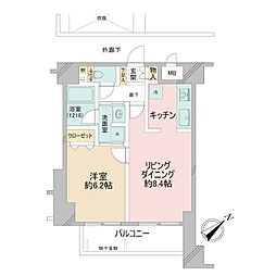 ダイアパレス代官山 1LDKの間取図画像