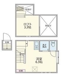 アーバンプレイス祐天寺 ワンルームの間取図画像