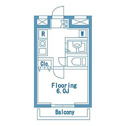 三田ベルメゾン 1Kの間取図画像