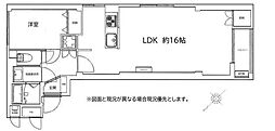 祐天寺コーポラス 1LDKの間取図画像