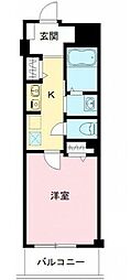 ZEN 3階1Kの間取り