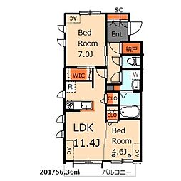 間取図画像 2LDK