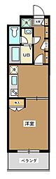 ハイムK1 1DKの間取図画像