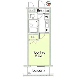 グランヴァン西馬込 1Kの間取図画像