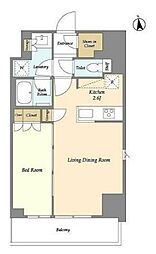 ラティエラ大鳥居 1LDKの間取図画像