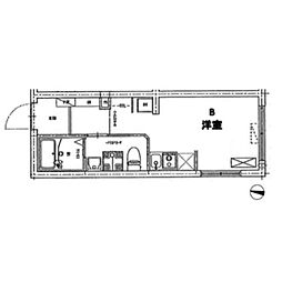 プラチナフォルム御嶽山 ワンルームの間取図画像