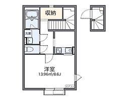 レオネクストエストレリータ 1Kの間取図画像