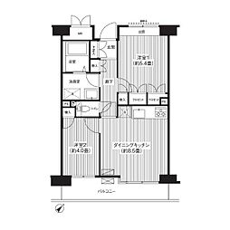 ステラメゾン武蔵小山 2DKの間取図画像