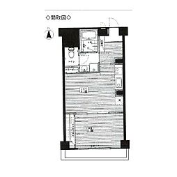 須賀マンション 1LDKの間取図画像