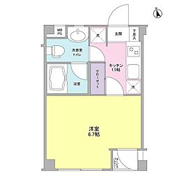 ガーデン荏原中延 1Kの間取図画像