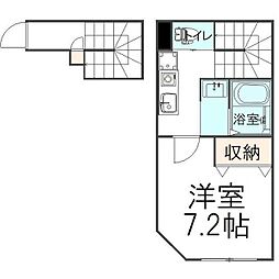 Solid上池台 1Kの間取図画像