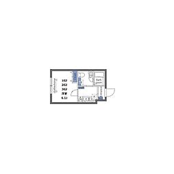 カーサ・スカートラ馬込 1Kの間取図画像