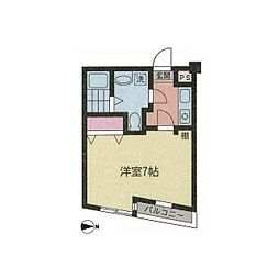 グエル・サカエ羽根木 2階1Kの間取り