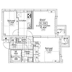 間取図画像 2LDK
