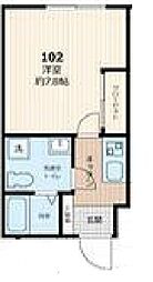 セレス池田山 1階1Kの間取り