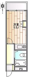 コーポ米澤 ワンルームの間取図画像