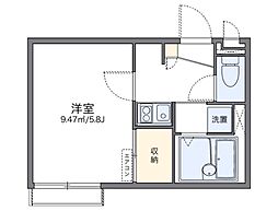 サンウィステリア 1Kの間取図画像