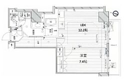 フィールA渋谷 1LDKの間取図画像