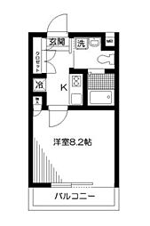 サニーハイマート下北沢 1Kの間取図画像