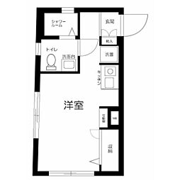 桜新町HILLz 1Kの間取図画像