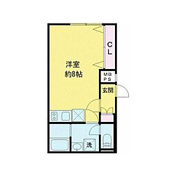 LEGALAND三軒茶屋 ワンルームの間取図画像