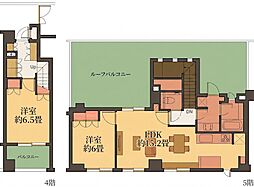 アーバンパレス等々力 2LDKの間取図画像