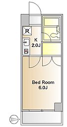 グレース桜 1Kの間取図画像