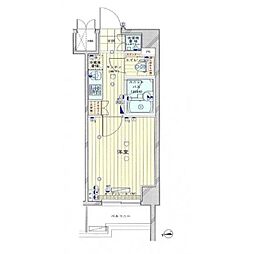ルーブル二子多摩川 1Kの間取図画像